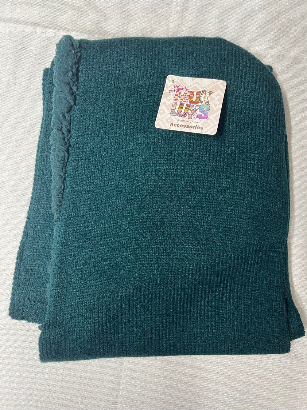 Muk-Luks Teal Knit hat Scarf